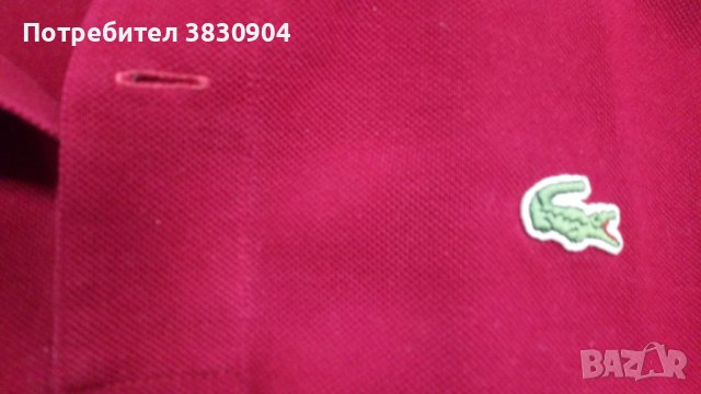Поло шърт Lacoste, М, 100% памук, дълъг ръкав, снимка 3 - Блузи - 42195715