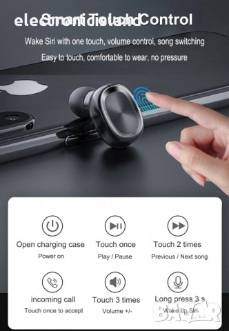 Блутут безжични B9 TWS Bluetooth 5 стерео слушалки хендсфри HIFI Sport MIC AUTO Gaming Music Headset, снимка 5 - Слушалки, hands-free - 31233381
