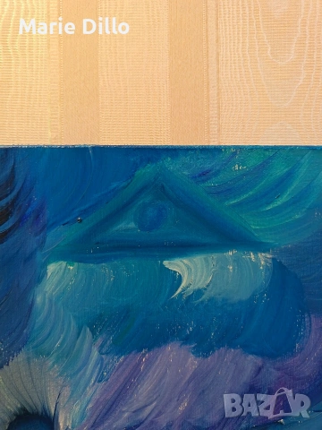 абстрактна картина масло върху ленено платно размери 40/50см., снимка 7 - Картини - 53952009