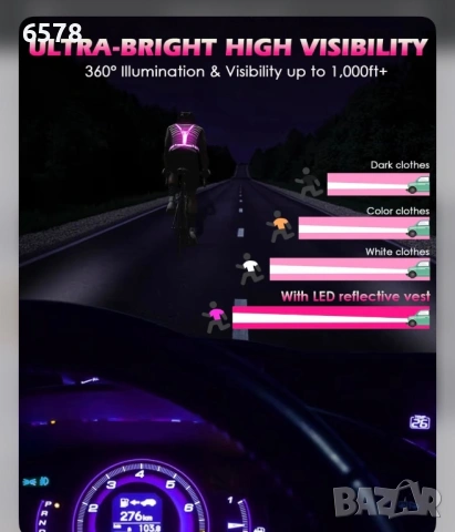 LED отразителен колан(жилетка), снимка 2 - Спортна екипировка - 53176303