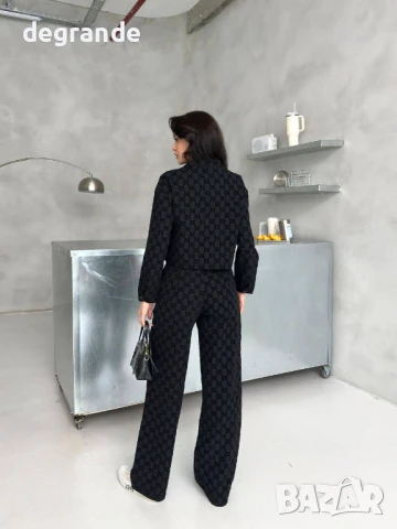 Луксозен дамски комплект Gucci Наличен в черно и бежаво, снимка 3 - Комплекти - 51220350