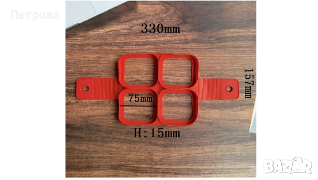 Форма за 4 бр. квадратни американски палачинки и омлети, снимка 2 - Форми - 44533625