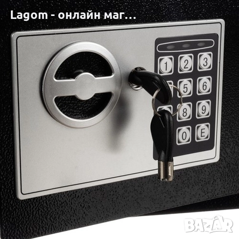 Сейф Malatec 22627, Капацитет 10L, Метален сейф за пари, Електронно заключване + Ключ, снимка 4 - Кутии за съхранение - 52561576