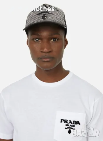 White Chenille Pocket Logo Slim Fit Мъжка Тениска размер XXL (XL), снимка 6 - Тениски - 48845320