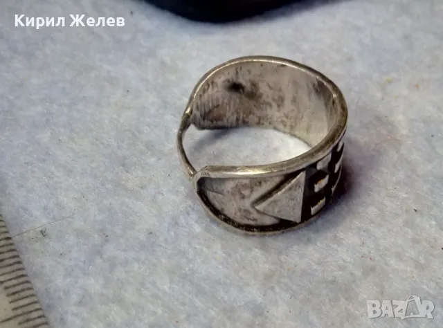 СТИЛНО АРТ ОРНАМЕНТИРАН СРЕБЪРЕН ПРЪСТЕН ЛАКИРАНО СРЕБРО ВИСОКА ПРОБА РЪЧНА ДИЗАЙНЕРСКА РАБОТА 46796, снимка 8 - Пръстени - 50023706