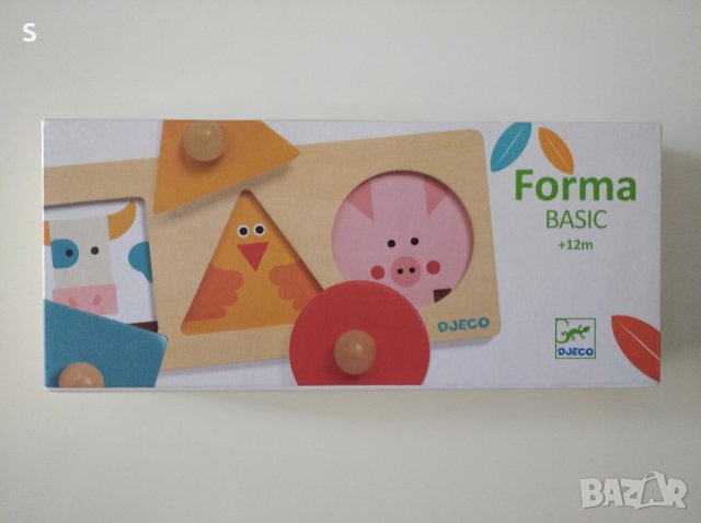 Дървена играчка за сортиране Djeco - Животни и форми