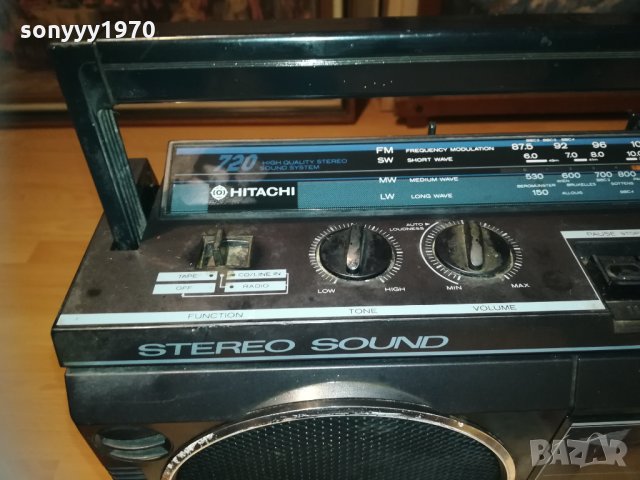 hitachi 720 stereo 2510200955, снимка 5 - Радиокасетофони, транзистори - 30545562