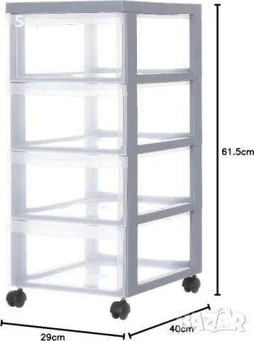 Пластмасови чекмеджета с колелца, органайзер за консумативи 