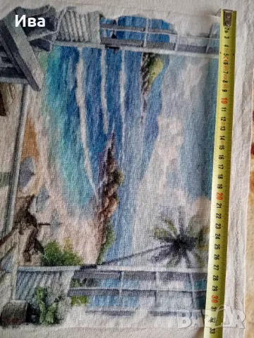 Гоблен " Изглед към морето", снимка 3 - Гоблени - 49423275