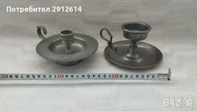 Свещници с дръжки , снимка 2 - Антикварни и старинни предмети - 49780359