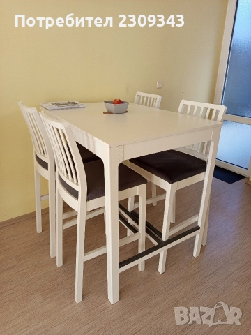 Комплект от бар маса с 4 стола EKEDALEN 