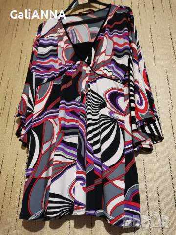 СТРАХОТНА ТУНИКА В СВЕЖИ ЦВЕТОВЕ РАЗМЕР 2XL , снимка 6 - Туники - 36573428