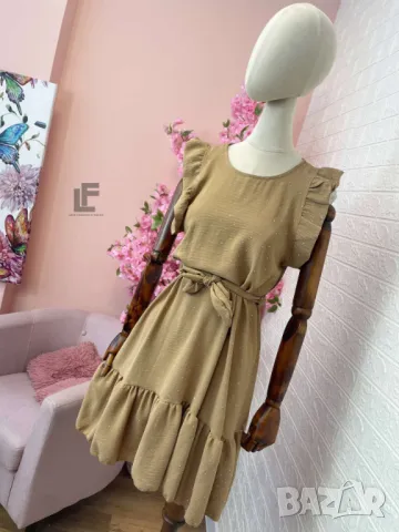 Рокля LFS Bling Nude , снимка 5 - Рокли - 50434683