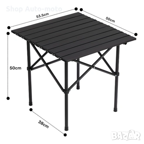 Къмпинг маса–преносима сгъваема маса, 53.5x50x50см, снимка 5 - Къмпинг мебели - 54240748