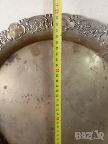 Месингов поднос,табла арт деко, снимка 3 - Антикварни и старинни предмети - 54123798