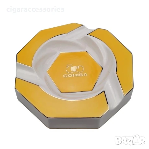 Керамичен пепелник COHIBA – за 3 пури, снимка 2 - Табакери - 51356784