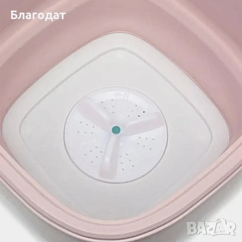 Мини сгъваема пералня с центрофуга – Компактна, мощна и идеална за всеки дом или пътуване - 12 литра, снимка 11 - Перални - 54097111