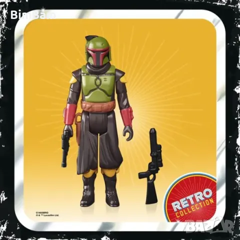 Колекционерска фигура Star Wars Retro Collection The Mandalorian - Boba Fett / Morak / Hasbro, снимка 4 - Фигурки - 48106093