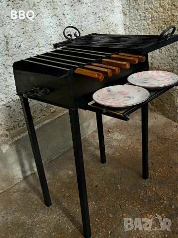 Барбекю Скара Дървени въглища Кънпинг Пещ Вграждане Професионална Ръчна изработка , снимка 3 - Барбекюта - 51118616
