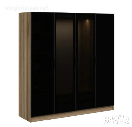 Модерен гардероб със стъклени врати, снимка 6 - Гардероби - 49859684
