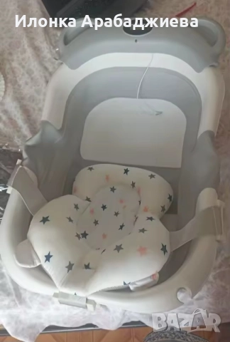 сгъваема бебешка вана с термометър , снимка 3 - За банята - 52998106