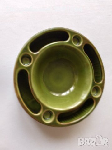 керамичен венец Адвент венец зелен, снимка 4 - Антикварни и старинни предмети - 42046826