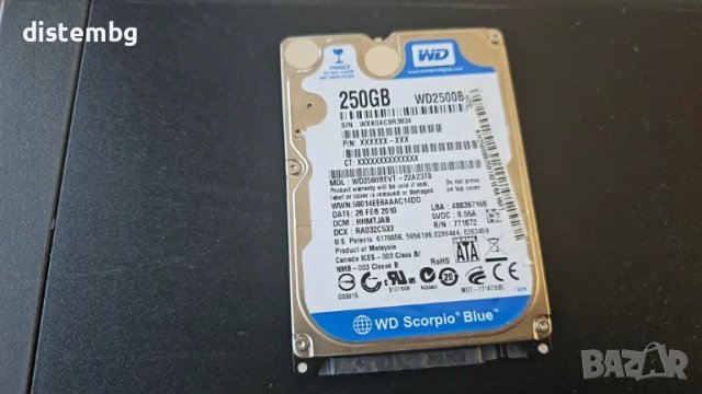Твърд диск за компютър HDD WD2500B 250GB 2.5''