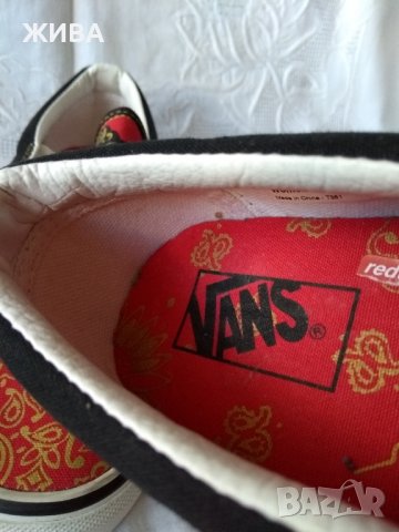 VANS дизайнерски в черно и червено, снимка 6 - Кецове - 37160438