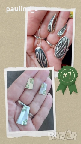 Два различни броя / Дизайнерски сребърен комплект "Crist" и "Nicolas" 