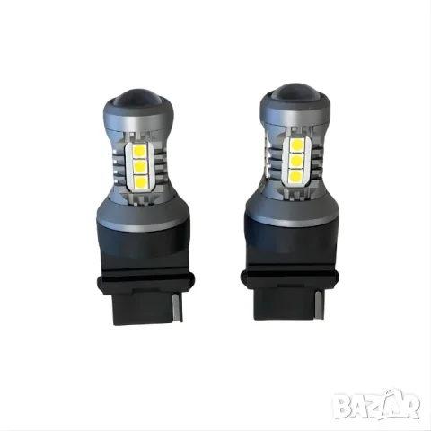 LED крушки 3156 T20 бели 12V 2 броя, снимка 2 - Аксесоари и консумативи - 55864842