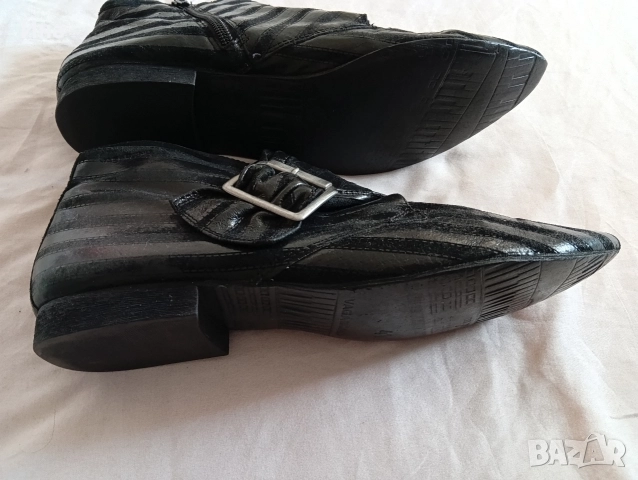 ЧЕРНИ боти на VAGABOND естествена кожа, снимка 5 - Дамски боти - 52838310