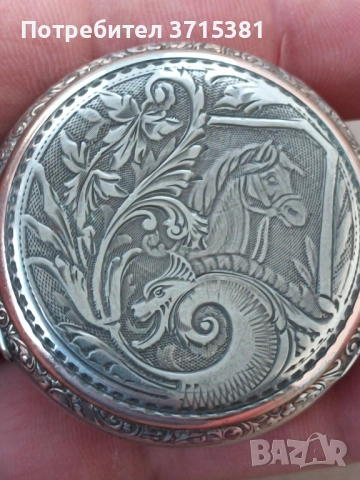 Сребърен джобен часовник , снимка 4 - Джобни - 52121182