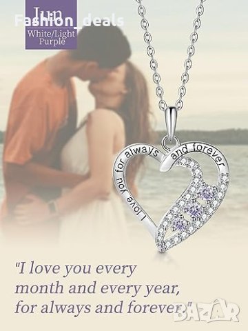 	Нова нежна Дамска огърлица с кристали Сърце Циркон Колие Подарък жена, снимка 2 - Колиета, медальони, синджири - 42188829