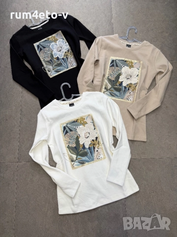 Блузи с релефни щампи ХИТ , снимка 2 - Блузи с дълъг ръкав и пуловери - 52080408