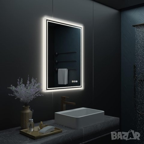 Огледало за баня с LED осветление XMR-C18-813, снимка 8 - Огледала - 42915124