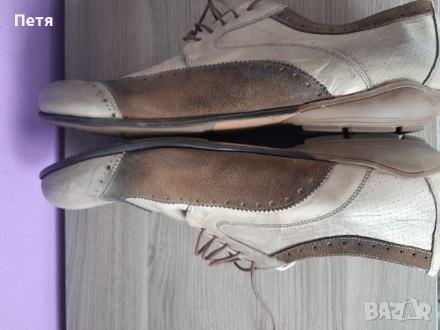 Италиански мъжки кожени обувки Alec Kampinsky Vero cuoio / Елегантни кожени мъжки обувки, снимка 5 - Официални обувки - 37868610