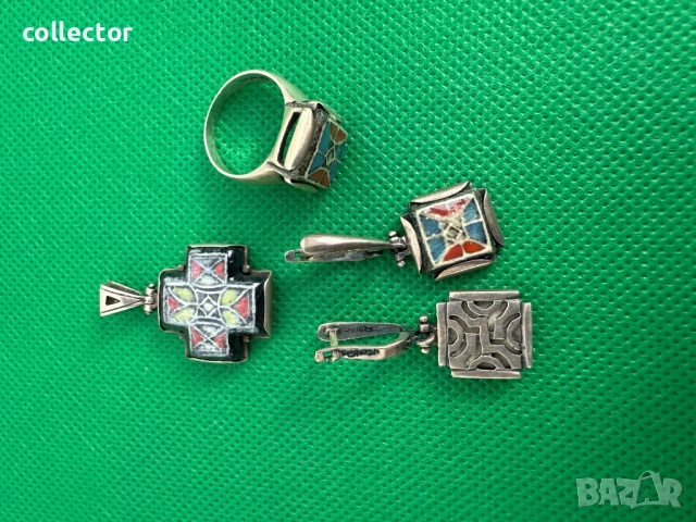 Дизайнерски сребърен комплект - Nikolas. №7592, снимка 3 - Бижутерийни комплекти - 52318525