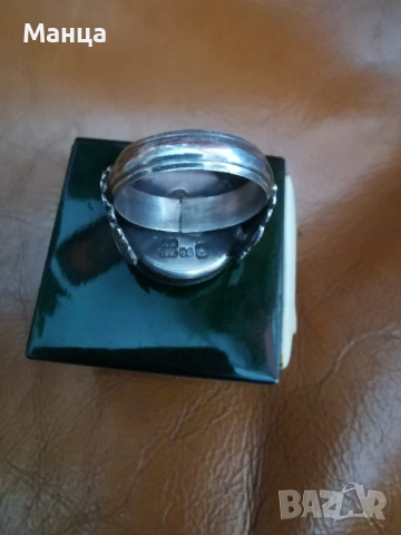 Сребърен 84 пръстен царска Русия с емайл, снимка 6 - Пръстени - 52115811