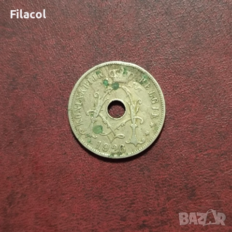 Белгия 5 сантима 1925 година, снимка 2 - Нумизматика и бонистика - 52915984