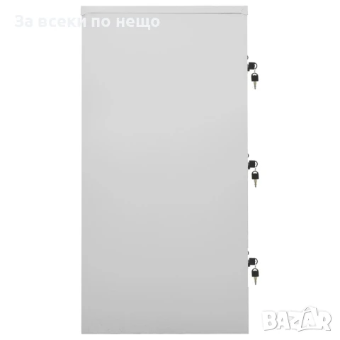 Заключващ се шкаф, светлосиво и зелено, 90x45x92,5 см, стомана Код P969, снимка 2 - Шкафове - 51154288