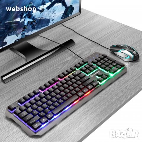 Водоустойчива Светеща Геймърска Клавиатура GT500