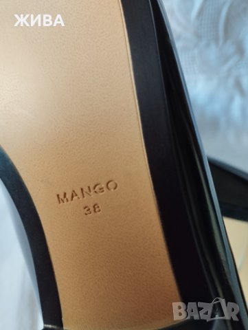 MANGO Дамски лоуфъри черни лачени, снимка 6 - Дамски елегантни обувки - 38080121