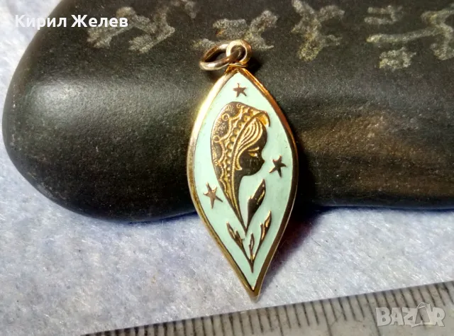 НЕЖЕН ЕМАЙЛИРАН ПОЗЛАТЕН АР НУВО СТИЛ ПЕНДАНТ МЕДАЛЬОН ФИНА ХУДОЖЕСТВЕНА ИЗРАБОТКА 56401, снимка 7 - Колиета, медальони, синджири - 48818745