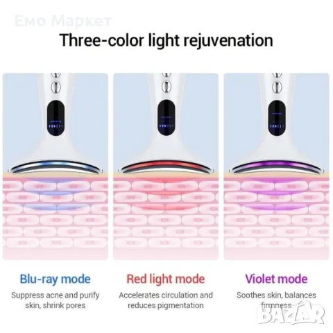 Масажната машина за премахване на бръчки по лицето и шията е 45 ℃, снимка 5 - Масажори - 49045632