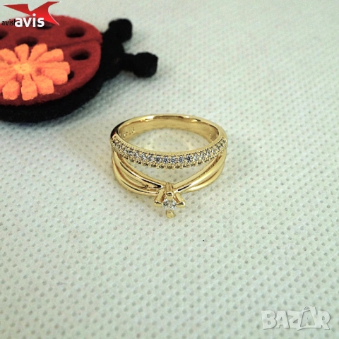 Пръстен с 14К златно покритие 224875