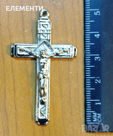 Метален Елемент / Медальон - КРЪСТ, снимка 3 - Колиета, медальони, синджири - 39113510