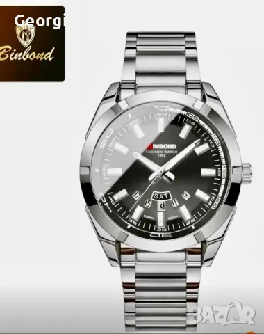 Мъжки класически кварцов часовник BinbonD Classic* С бизнес визия /металик!, снимка 4 - Мъжки - 49608369