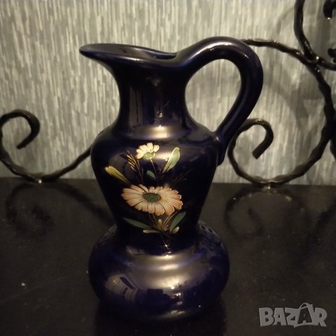 Каничка ръчна изработка  порцелан кобалт позлата , снимка 3 - Декорация за дома - 38015427