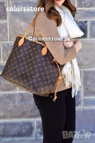 Кафява чанта Louis Vuitton  Neverfull