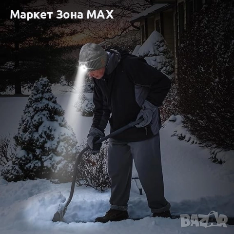 Зимна шапка с вградено ярко бяло LED осветление с USB зареждане, снимка 3 - Шапки - 52911418